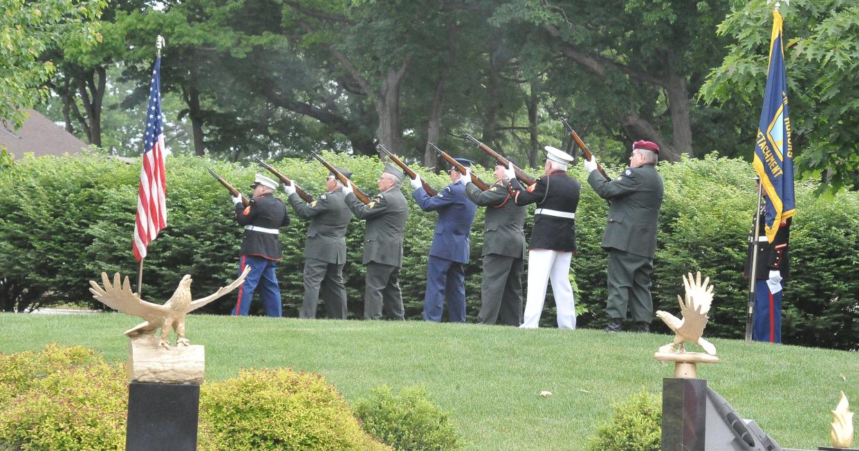 The rifle salute came at the end of Smithville's Memorial Day observance in year's past.