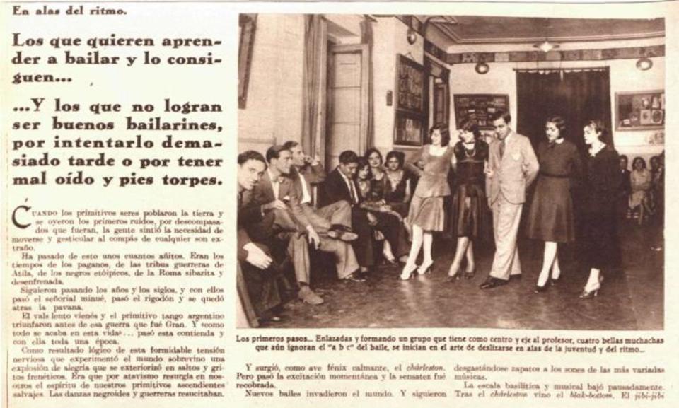 Report in the magazine <em>Crónica</em> of May 1931 on dance academies. <a href="https://hemerotecadigital.bne.es/hd/es/viewer?id=1e195c93-5def-462f-9784-59d846639c7c&page=12" rel="nofollow noopener" target="_blank" data-ylk="slk:Hemeroteca Digital / BNE;elm:context_link;itc:0;sec:content-canvas" class="link ">Hemeroteca Digital / BNE</a>, <a href="http://creativecommons.org/licenses/by/4.0/" rel="nofollow noopener" target="_blank" data-ylk="slk:CC BY;elm:context_link;itc:0;sec:content-canvas" class="link ">CC BY</a>