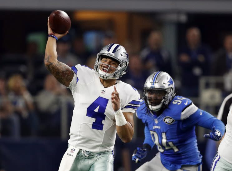 Dak Prescott was named the 14th best player in the NFL in the NFL Network's annual countdown. (AP)