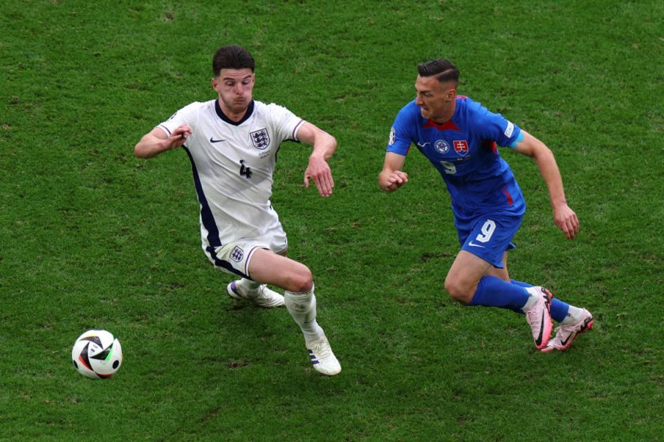 Declan Rice against Slovakia (Getty Images)