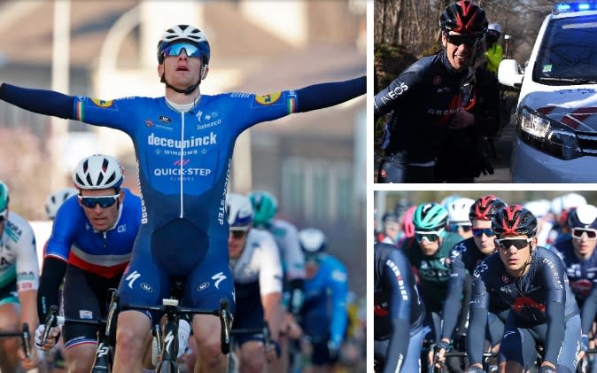 Sam Bennett in action at Paris-Nice — Sam Bennett takes early lead at Paris-Nice after winning opening sprint stage - GETTY IMAGES