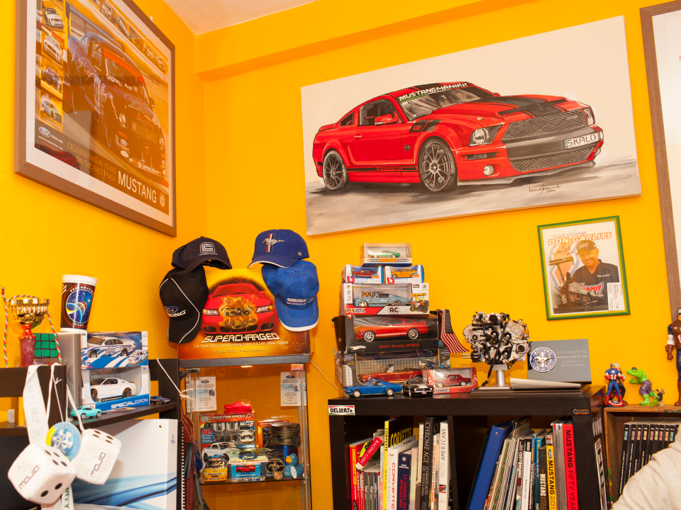 A fan's Ford memorabilia collection.