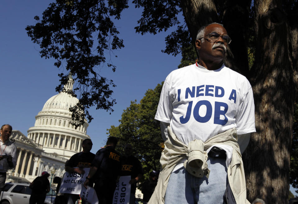 Mervin Sealy from Hickory, North Carolina, takes part in a protest rally outside the Capitol Building in Washington