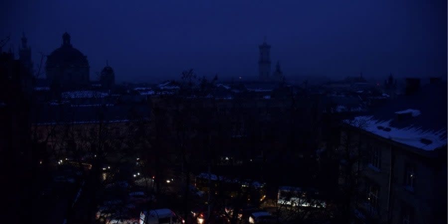 Lviv in the evening of November 23, 2022