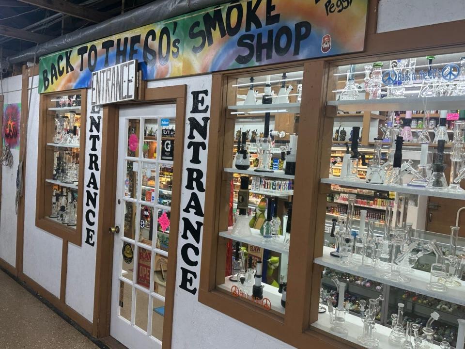 The Back to the '60s Smoke Shop is among the array of vendors featured at the weekly Daytona Flea & Farmers Market.