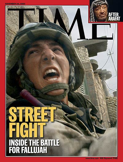 The Nov. 22, 2004 cover of TIME featured the battle for Fallujah in Iraq. | Photograph for TIME by Max Becherer--Polaris