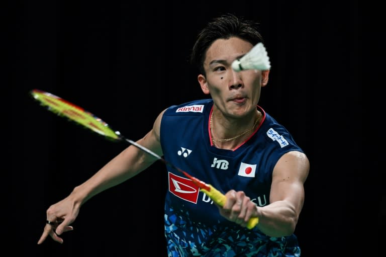 Japan's Kento Momota in action in February (Mohd RASFAN)