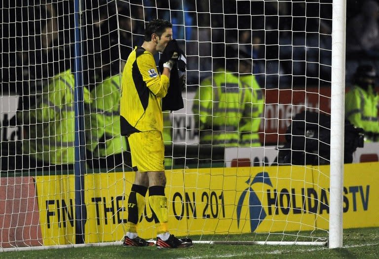 Liverpool's Australian goalkeeper Brad Jones had a torrid time in the FA Cup at Oldham Athletic on January 27, 2013. Liverpool boss Brendan Rodgers named fringe players including Jones in his starting XI at Boundary Park, but the plan back-fired