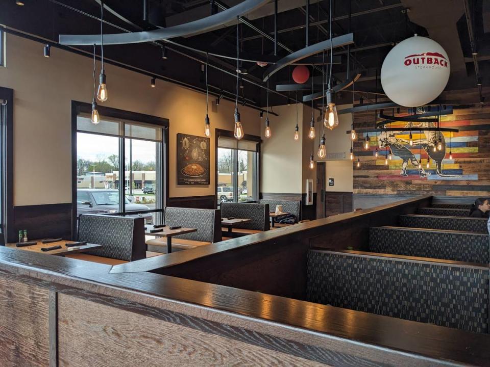 A view of the dining area at Outback Steakhouse in O’Fallon