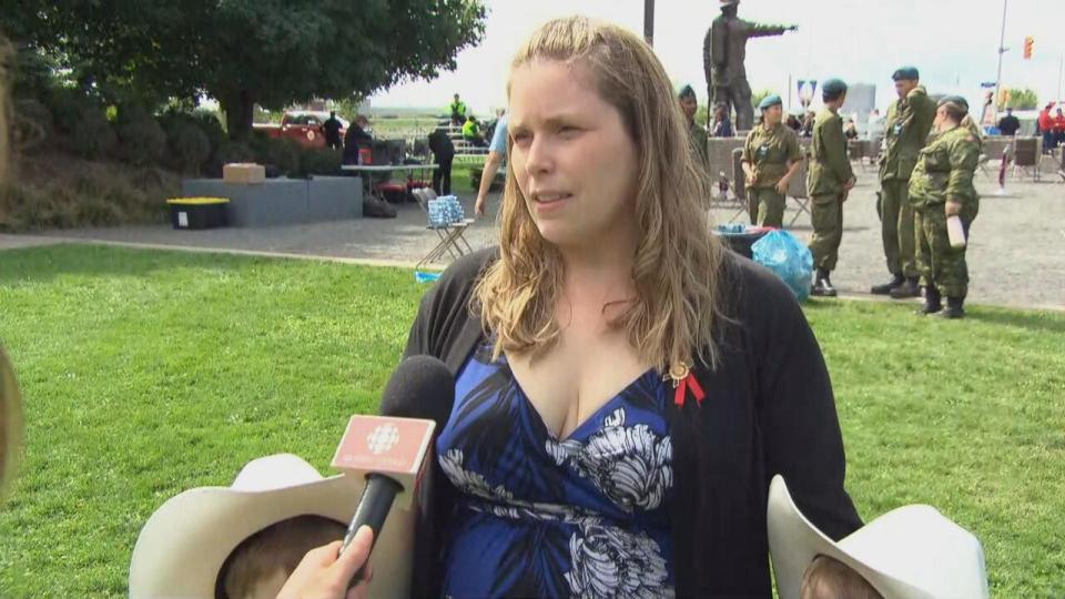 Patricia Hill's husband Ryan Hill was honoured at this year's firefighter memorial ceremony. 