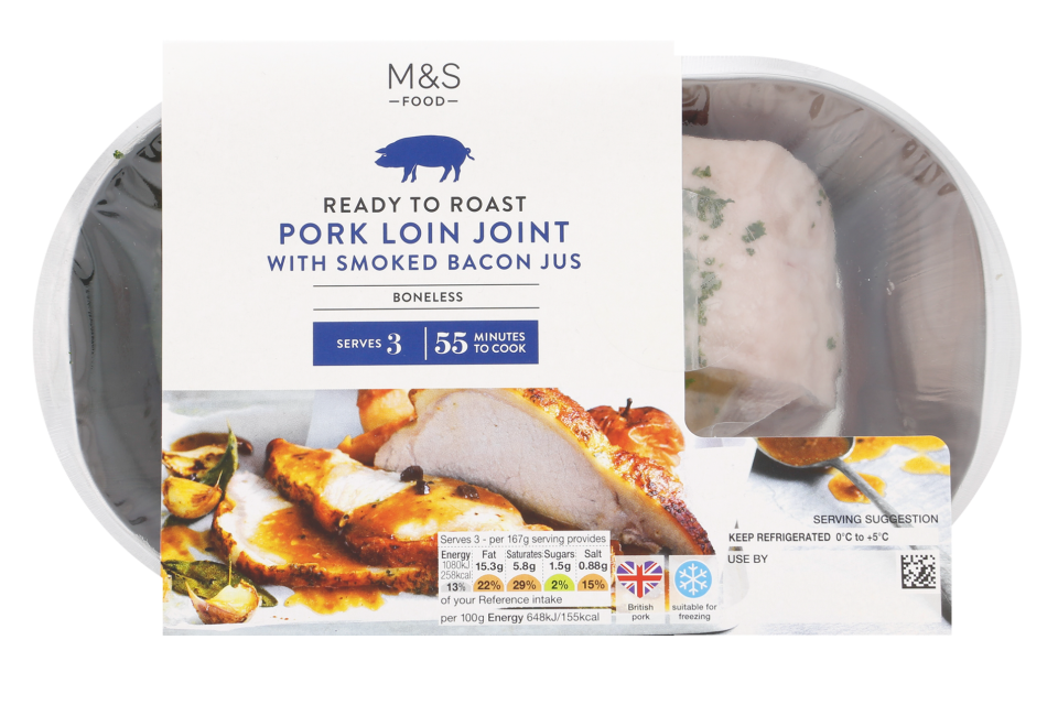 Marks and Spencer's Pork Loin Joint with Smoked Bacon Jus