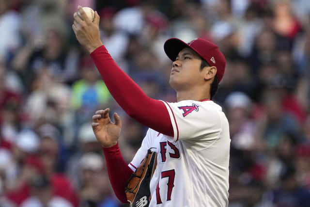 Shohei Ohtani Game Used Alternate Red Jersey from 1st 2 Homerun