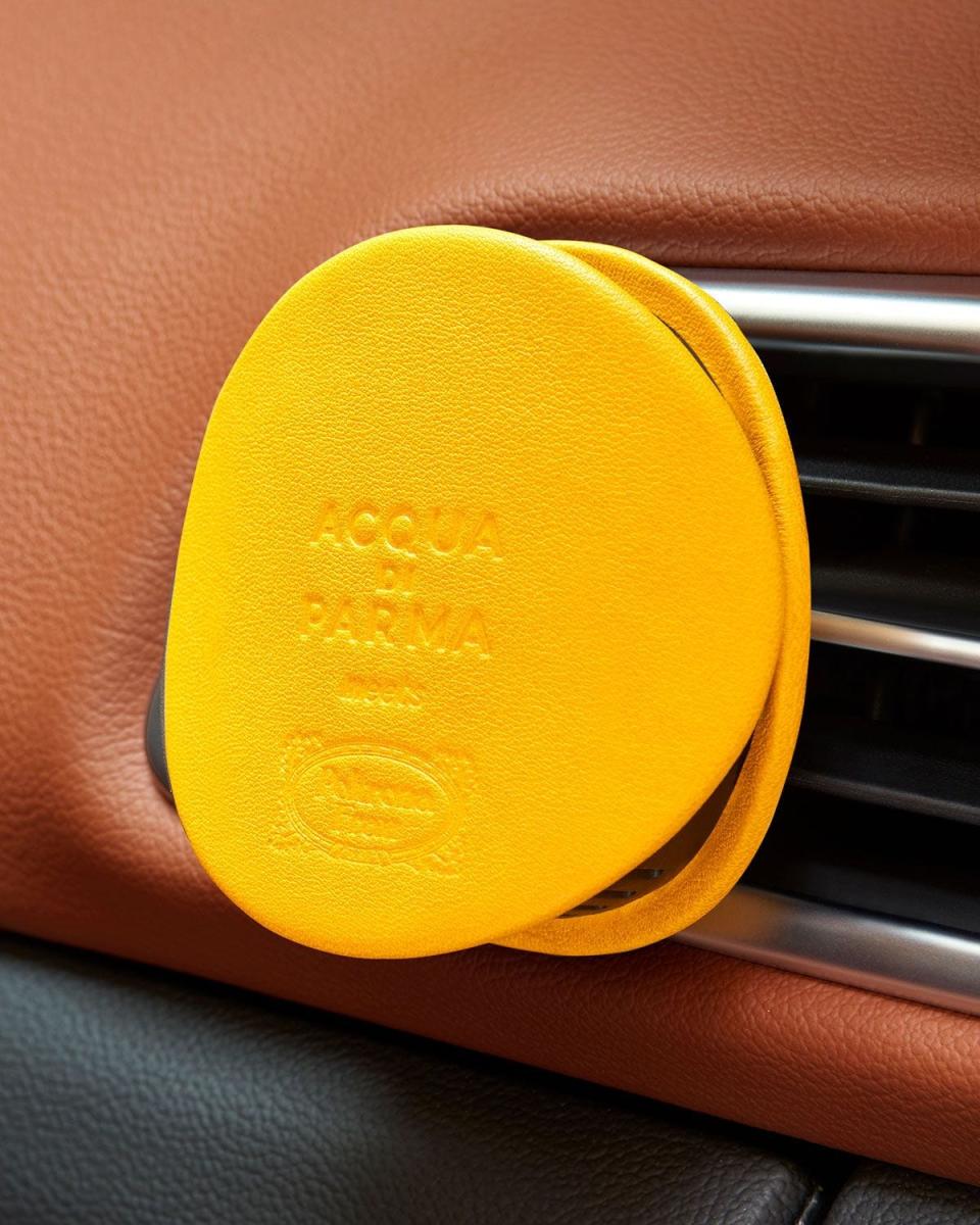 4) Yellow Leather Car Diffuser Case