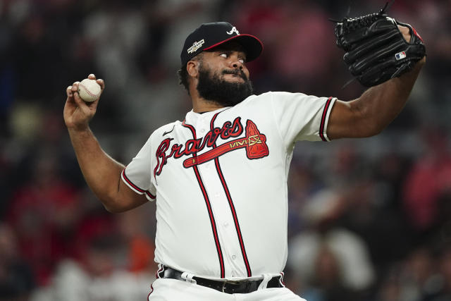 Los Angeles Dodgers' closing pitcher Kenley Jansen (74) celebrates