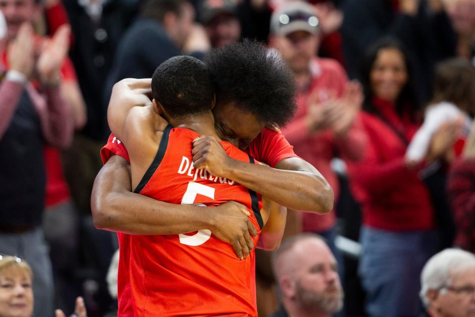 UC's David DeJulius played his final college game in a loss to Utah Valley Wednesday night in Orem, Utah. DeJulius had 19 points in the game. Cincinnati enters the Big 12 conference next season.