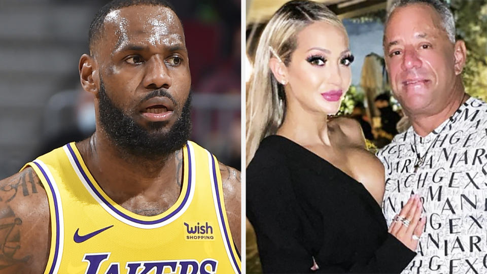 LeBron James' verbal stoush with Juliana Carlos and her husband Chris dominated headlines after the Lakers' win over the Atlanta Hawks. Pictures: Getty Images/Instagram