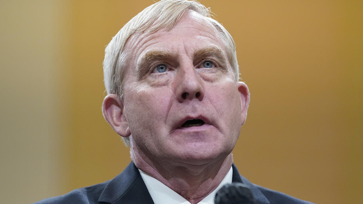 Former Acting Deputy Attorney General Richard Donoghue testifies before the House select committee Thursday. 