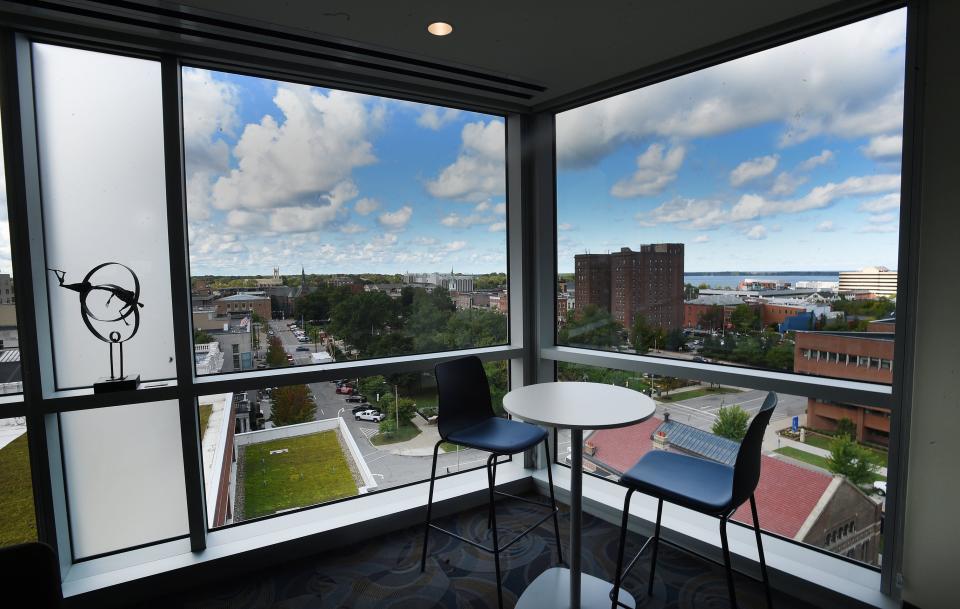 The seventh floor of the new Erie Insurance office building, shown Sept. 10, 2021, offers views of the City of Erie.