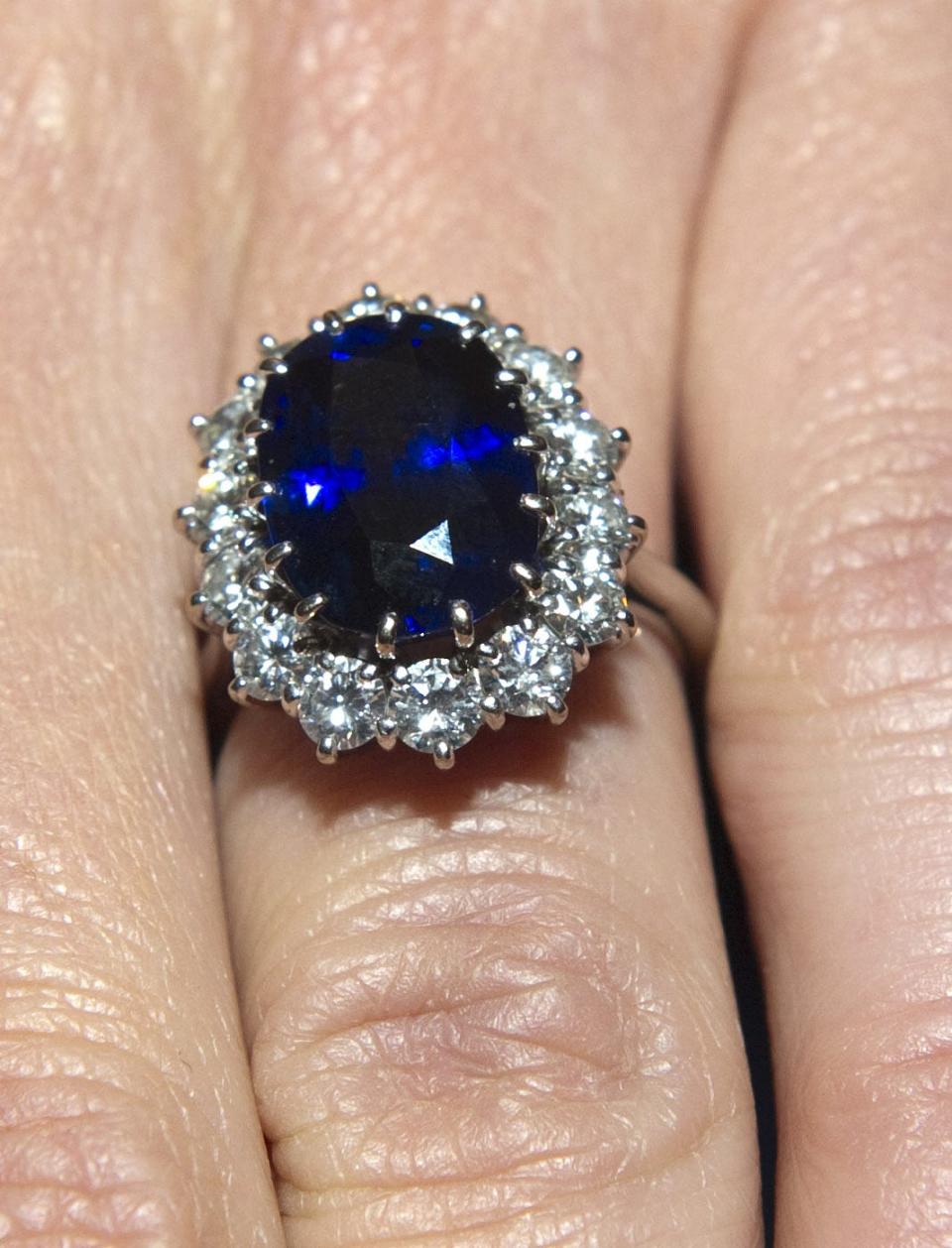 The engagement ring Will gave Kate had belonged to his late mother, Princess Diana, given to her by his father on their engagement three decades earlier. It's a sapphire surrounded by diamonds.