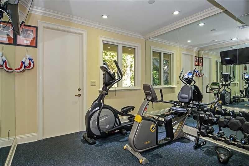 <p>There’s also a huge home gym. (Realtor.com) </p>