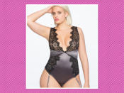 <p>Eyelash Lace Plunge Neckline Bodysuit, $65, <a rel="nofollow noopener" href="http://www.eloquii.com/eyelash-lace-plunge-neckline-bodysuit/1806370.html?cgid=lingerie&start=1&dwvar_1806370_colorCode=39" target="_blank" data-ylk="slk:Eloquii;elm:context_link;itc:0;sec:content-canvas" class="link ">Eloquii</a> (Photo: Eloquii) </p>