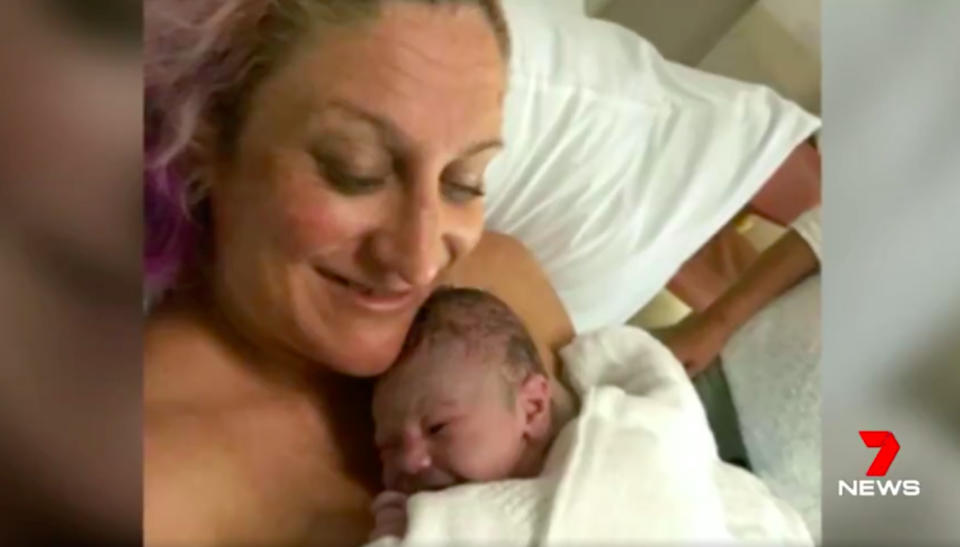 The victim gave birth to a baby boy, Slater, just five months ago. Source: 7 News