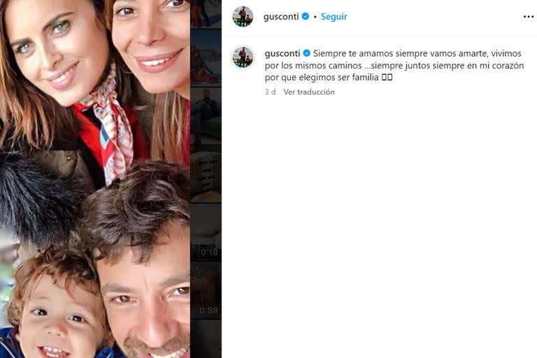 La publicación que Gustavo Conti le dedicó a Silvina Luna, poco antes de que se conociera su muerte