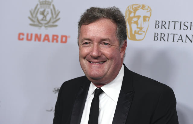 Piers Morgan arrives at the BAFTA Los Angeles Britannia Awards at the Beverly Hilton Hotel on Friday, Oct. 25, 2019, in Beverly Hills, Calif. (Photo by Jordan Strauss/Invision/AP)