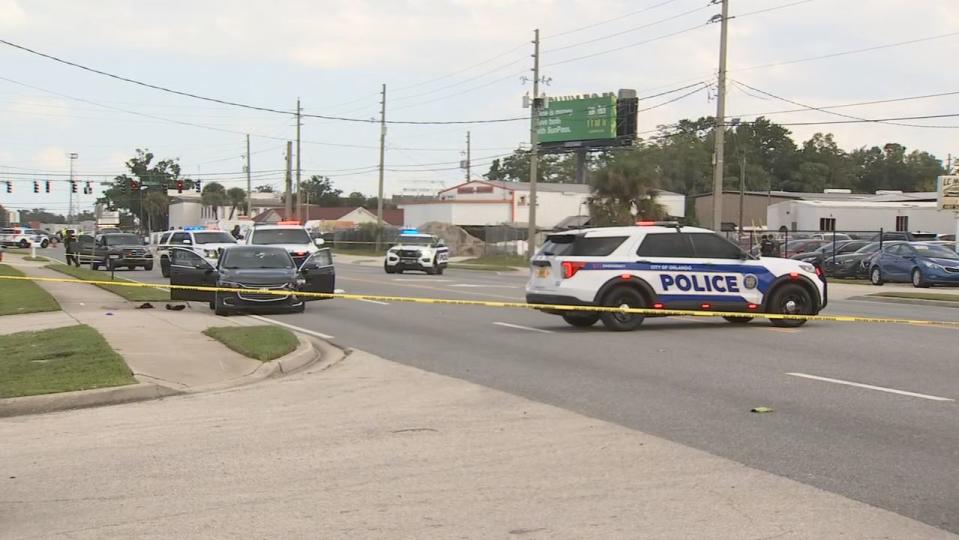 Three people were shot at an Orlando apartment complex on Friday afternoon. Police said they stopped a vehicle that fled the scene on Old Winter Garden Road.