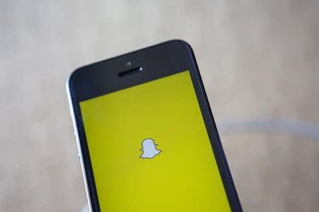 A portrait of the Snapchat logo in Ventura, California December 21, 2013. REUTERS/Eric Thayer