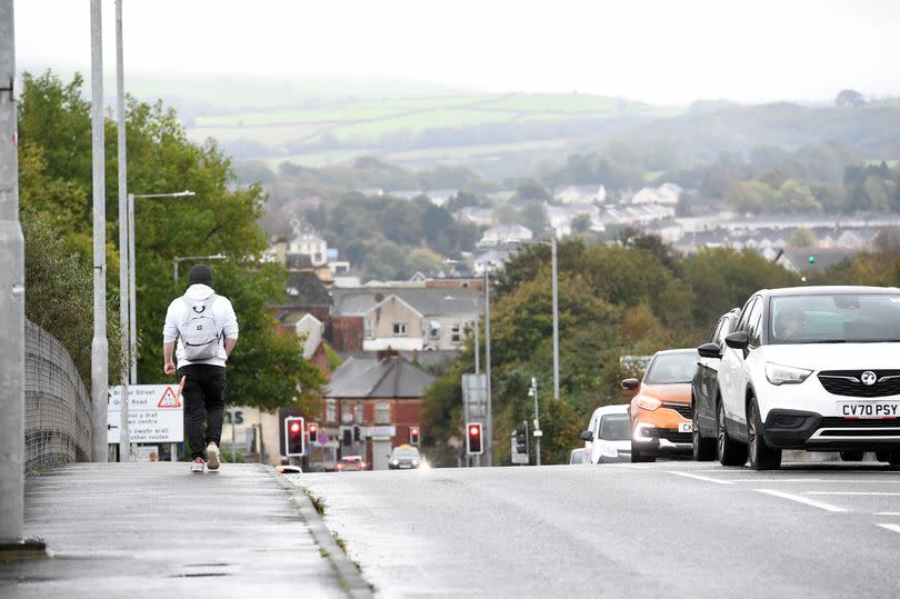 Stock image of NEath, looking towards the town centre