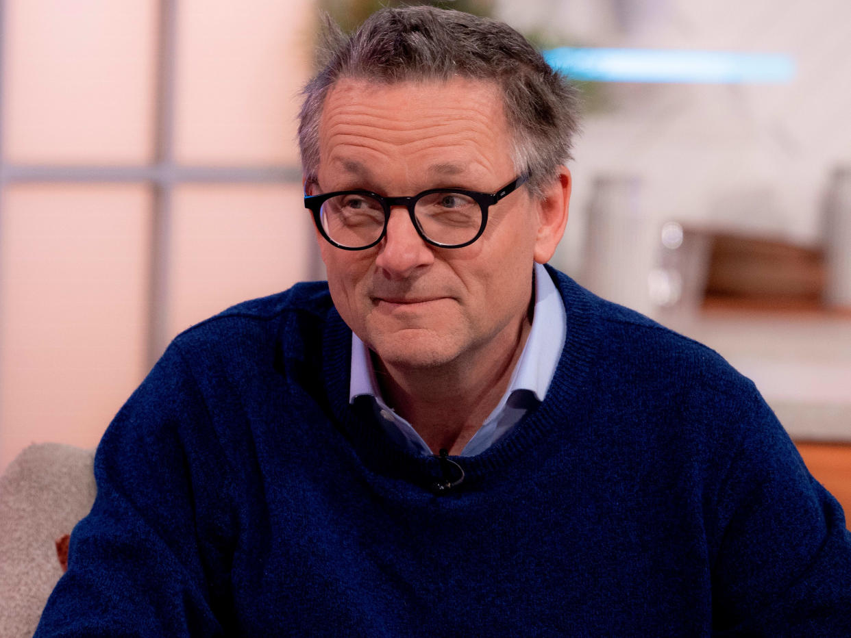 Dr Michael Mosley pictured on ITV show Lorraine in March 2024