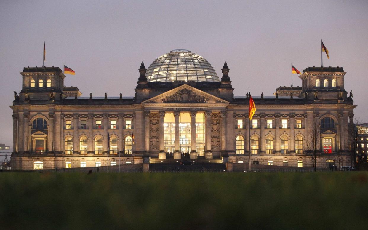 A general view of the Reichstag building in Berlin...A general view of the Reichstag building, seat of German parliament Bundestag in Berlin, late afternoon November 22, 2010. The Reichstag, one of Berlin's most popular tourist attractions, was abruptly closed off for tourists on Monday following reports of a plot by Islamist militants to attack Germany's historic parliament building. The surprise shutdown of the majestic building's modern glass cupola and rooftop terrace reflected growing worries of terror attacks in a country that until now has been mostly spared of violence and largely unperturbed by security fears. REUTERS/Pawel Kopczynski (GERMANY - Tags: CRIME LAW POLITICS CITYSCAPE) - PAWEL KOPCZYNSKI/Reuters