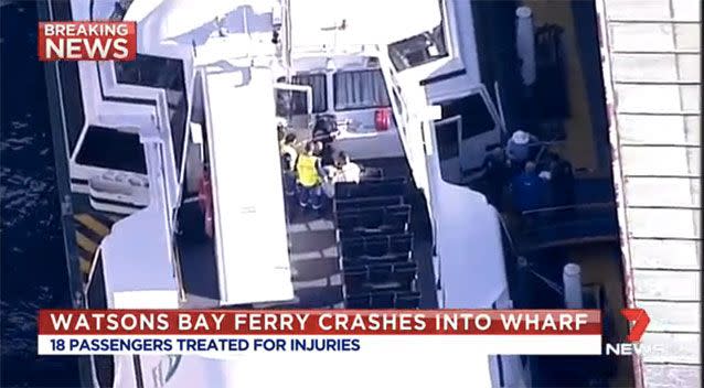 Some injured passengers were treated at the scene. Source: 7News