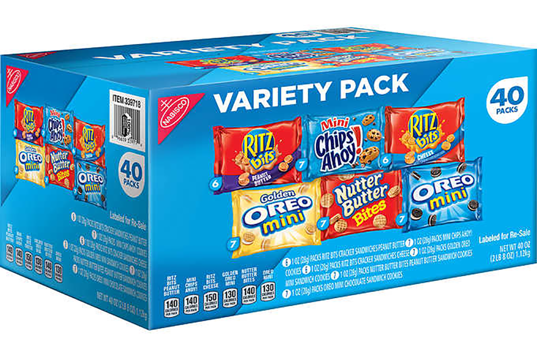 Variety pack of snacks