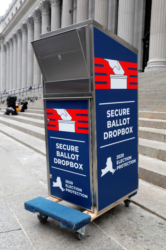 New York State and City legislators rally for legislation to allow absentee ballot drop box locations across the state in New York