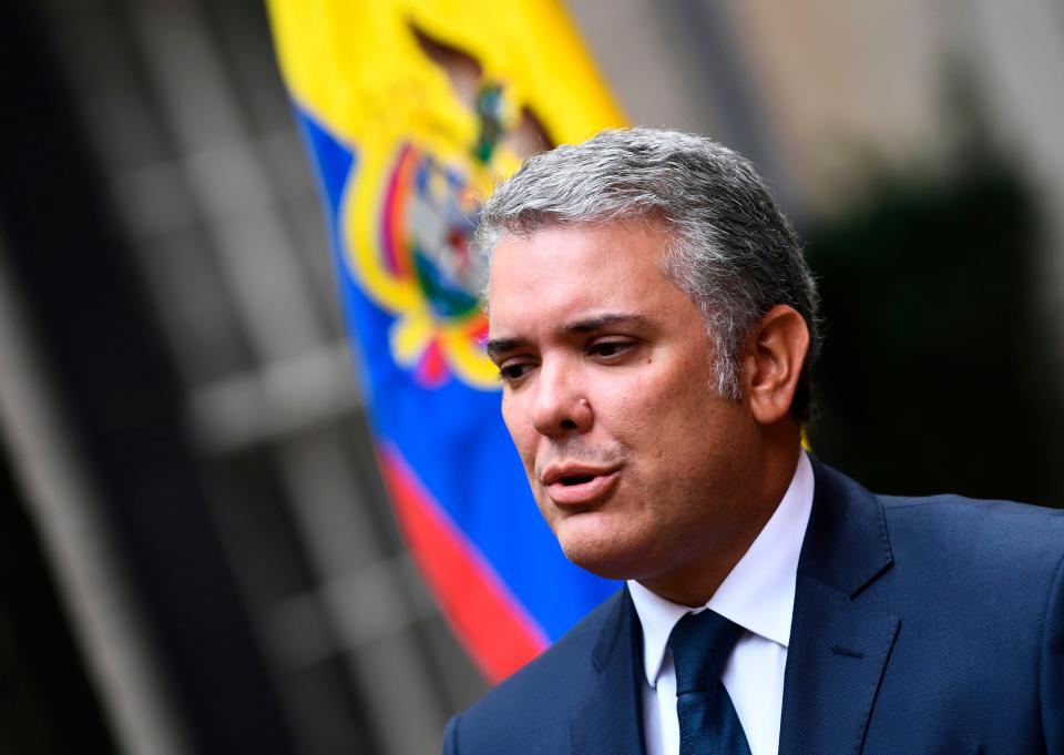 Colombian President Ivan Duque at the White House in 2019.