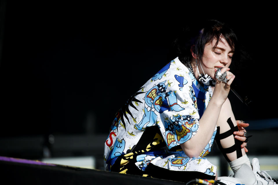 American singer Billie Eilish performs on the Other Stage during Glastonbury Festival in Somerset, Britain June 30, 2019. REUTERS/Henry Nicholls