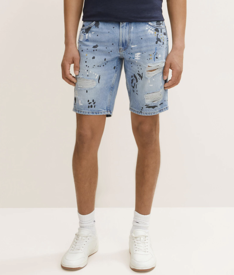 Regular Fit Denim Shorts mit Gürtelschlaufen