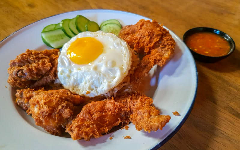 Image of wings with rice from ah tan wings