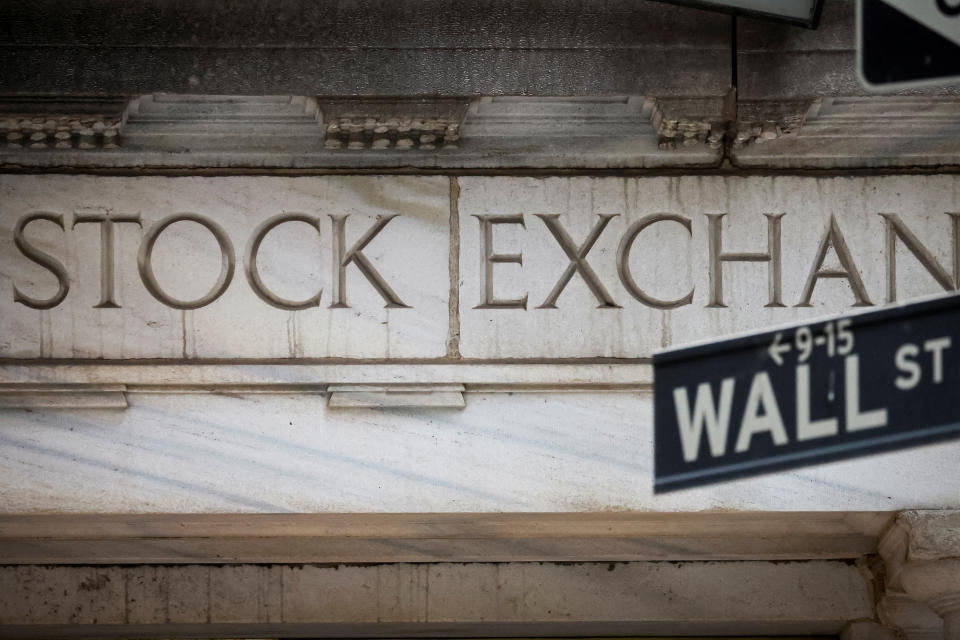 The Wall Street entrance to the New York Stock Exchange (NYSE) is seen in New York City, U.S., November 15, 2022. REUTERS/Brendan McDermid