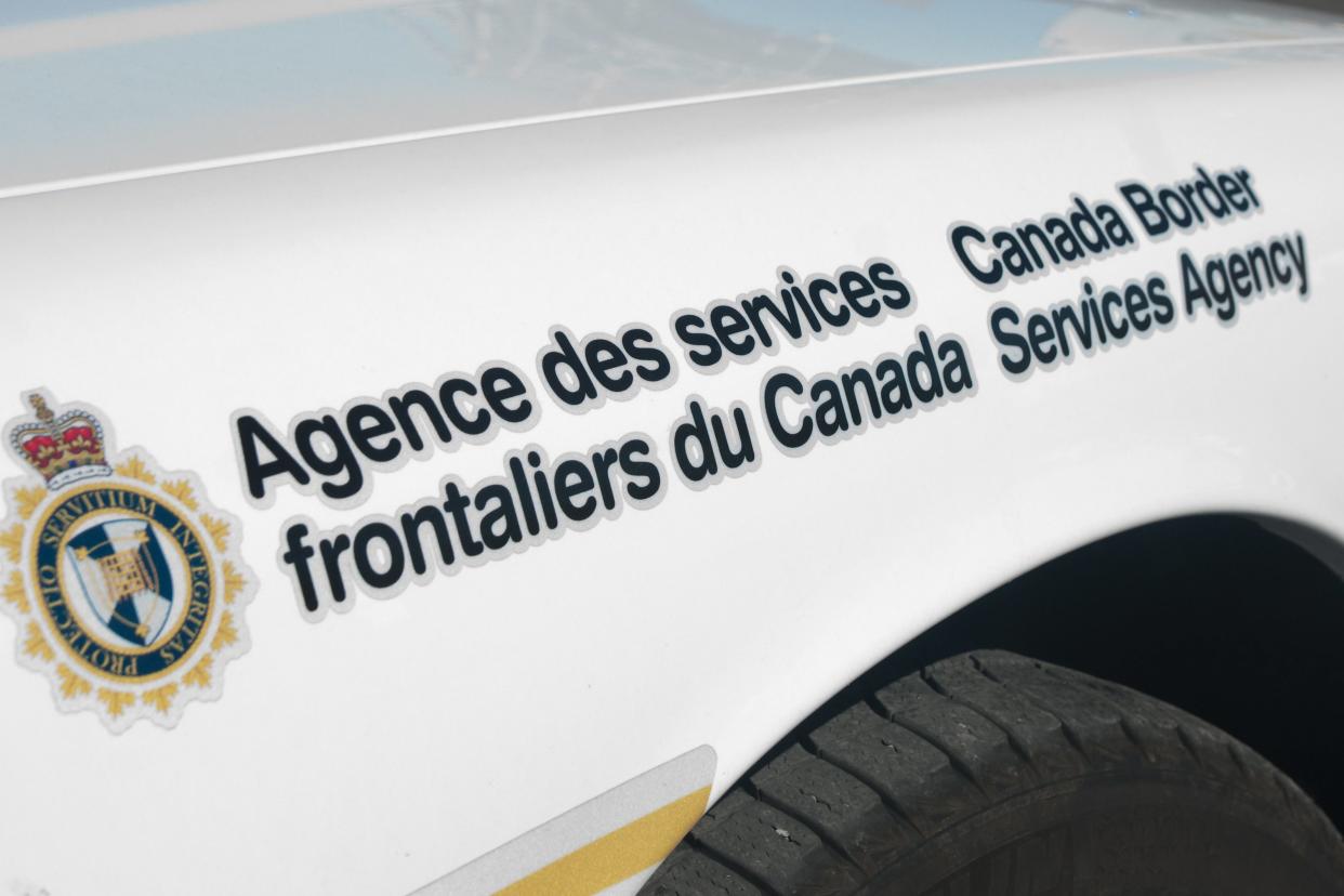 CBSA logo on patrol car.The Canadian Press Images-Mario Beauregard