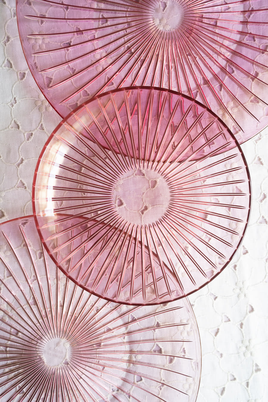 Glass dishes in the Luisa Beccaria homeware collection.
