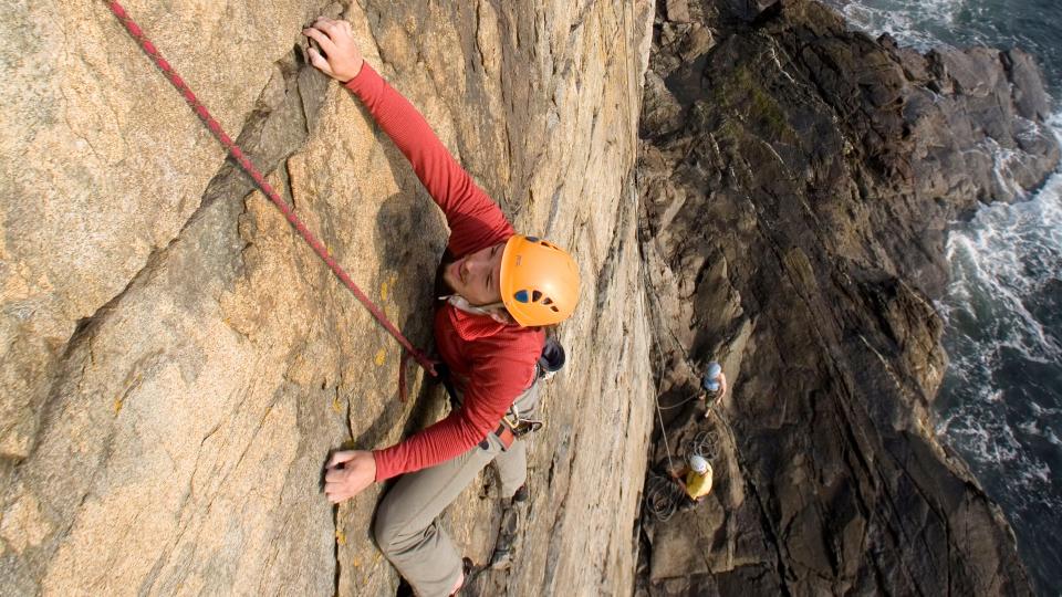 Acadia National Park offers climbers a spectacular seaside backdrop.