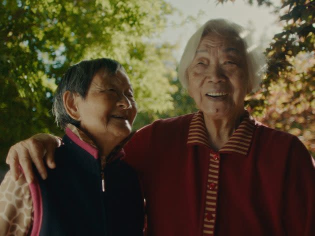 Director Sean Wang's Wài Pó (left) and Nǎi Nai (right) — his grandmothers — who star in his Oscar-nominated documentary short 