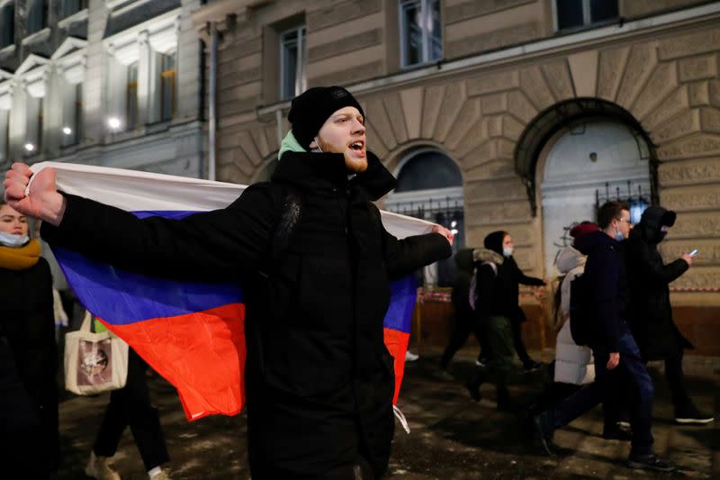 FILE PHOTO: Demonstrations supporting Russian opposition politician Alexei Navalny in Moscow