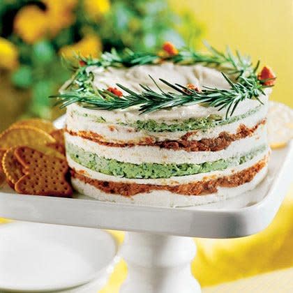 Layered Sun-dried-Tomato-and-Basil Spread