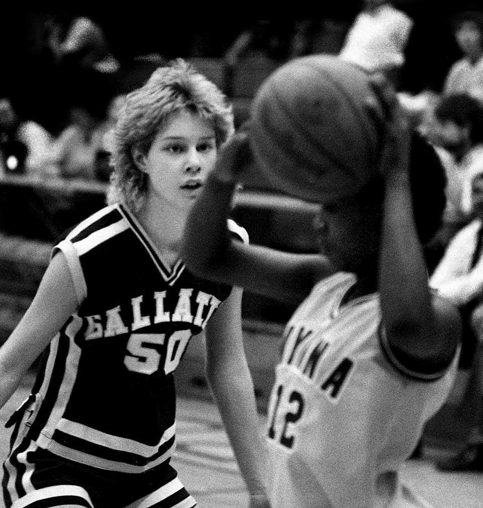 Debbie Scott, Gallatin High (1985-88): Here, Scott (50) guards a Smyrna High player during their 62-44 victory over their host on Jan. 7, 1986.