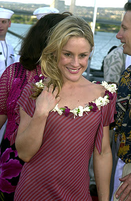 Catherine Kellner aboard the USS John C. Stennis at the Honolulu, Hawaii premiere of Touchstone Pictures' Pearl Harbor