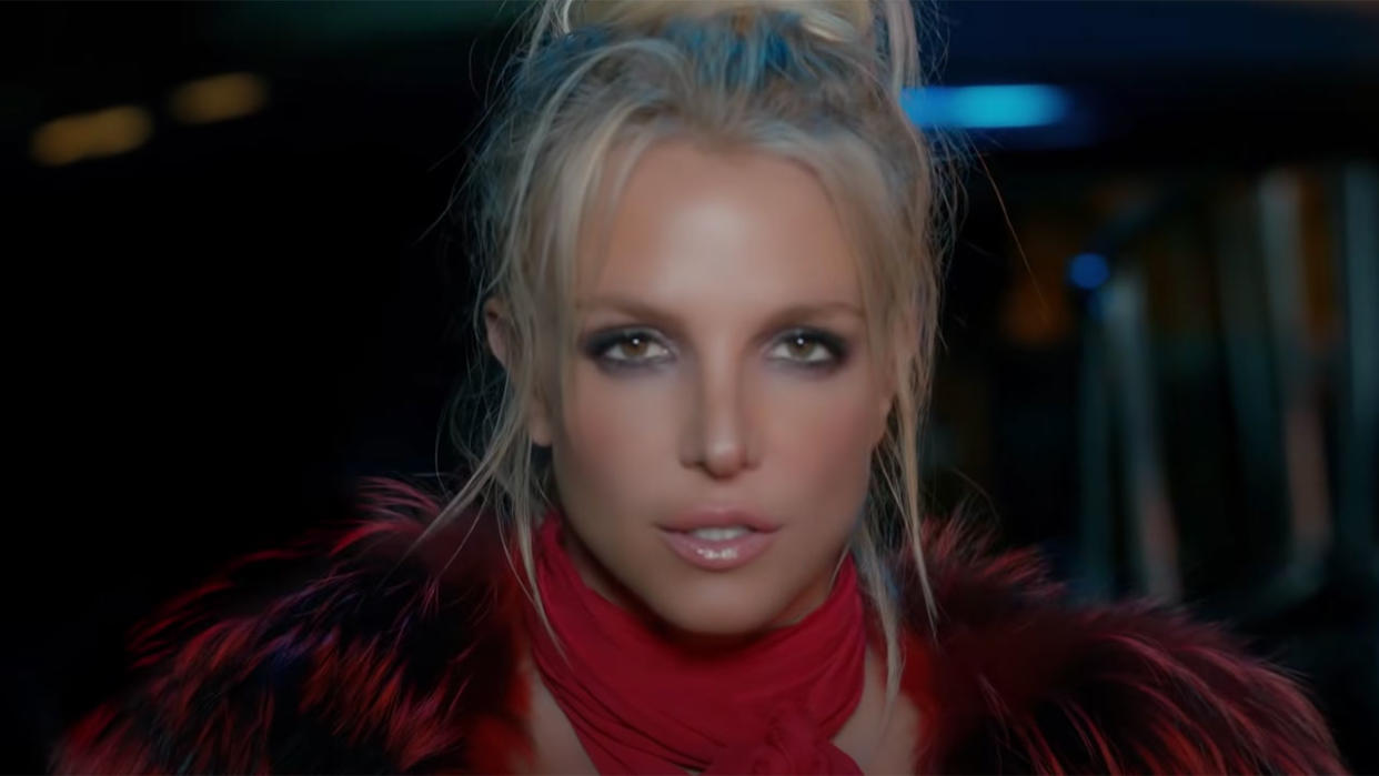  Britney Spears in Slumber Party music video 